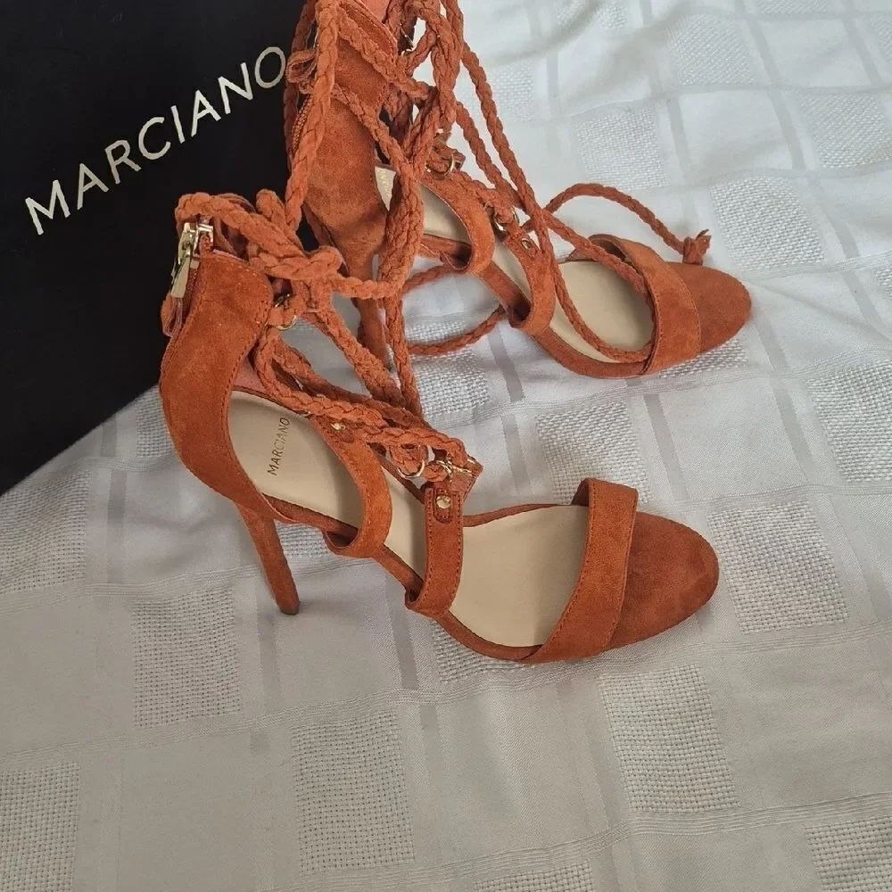 Marciano Women's Rust Lace-Up Heels - Picture 16 of 16